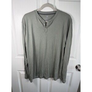 Free Fly Shirt Mens XL Gray Henley Long Sleeve Bamboo Blend Performance Stretch